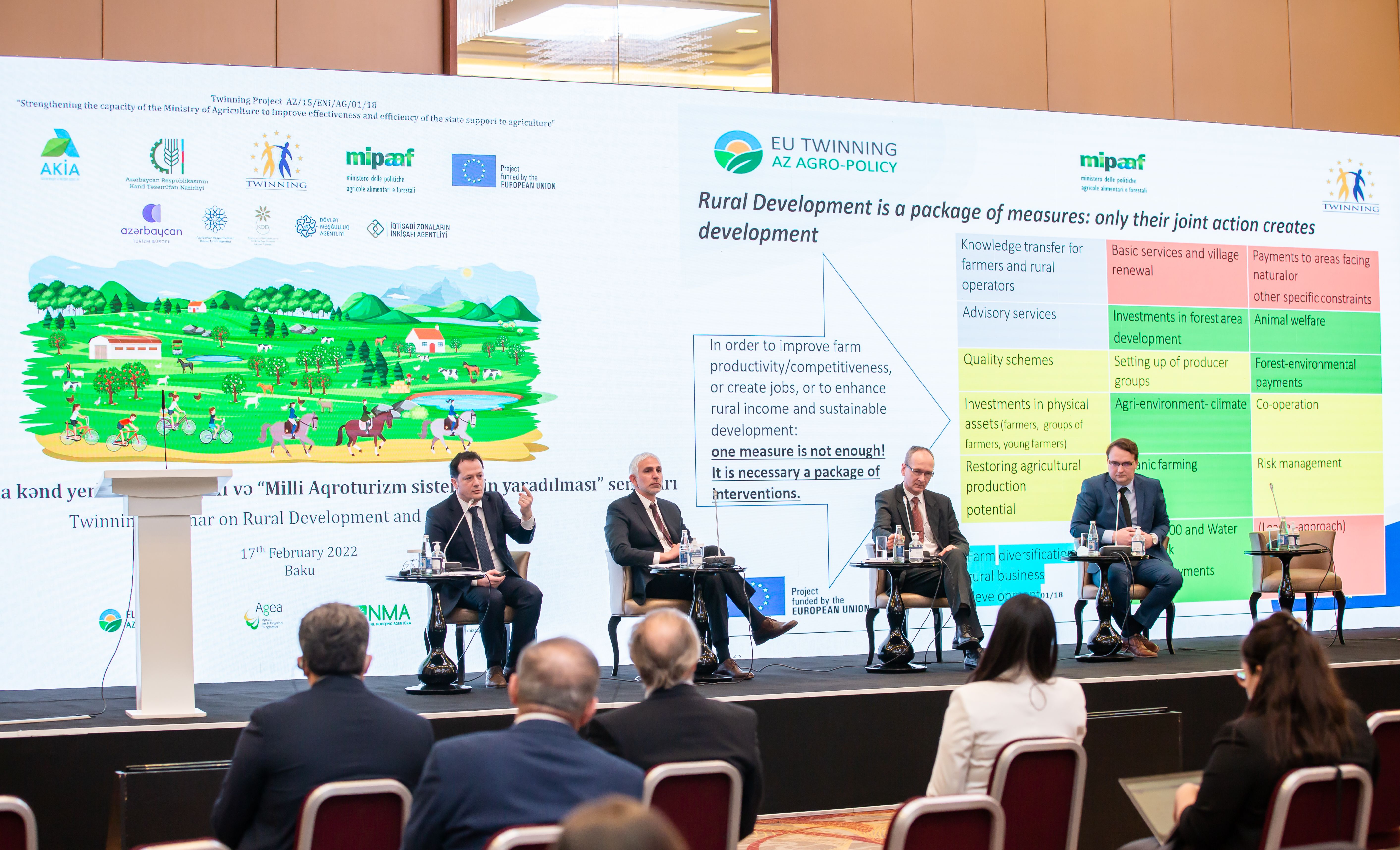 Twinning Seminar on “Introducing a Rural Development framework and setting-up a national Agritourism system in Azerbaijan”, Baku, 17th February 2022. 
