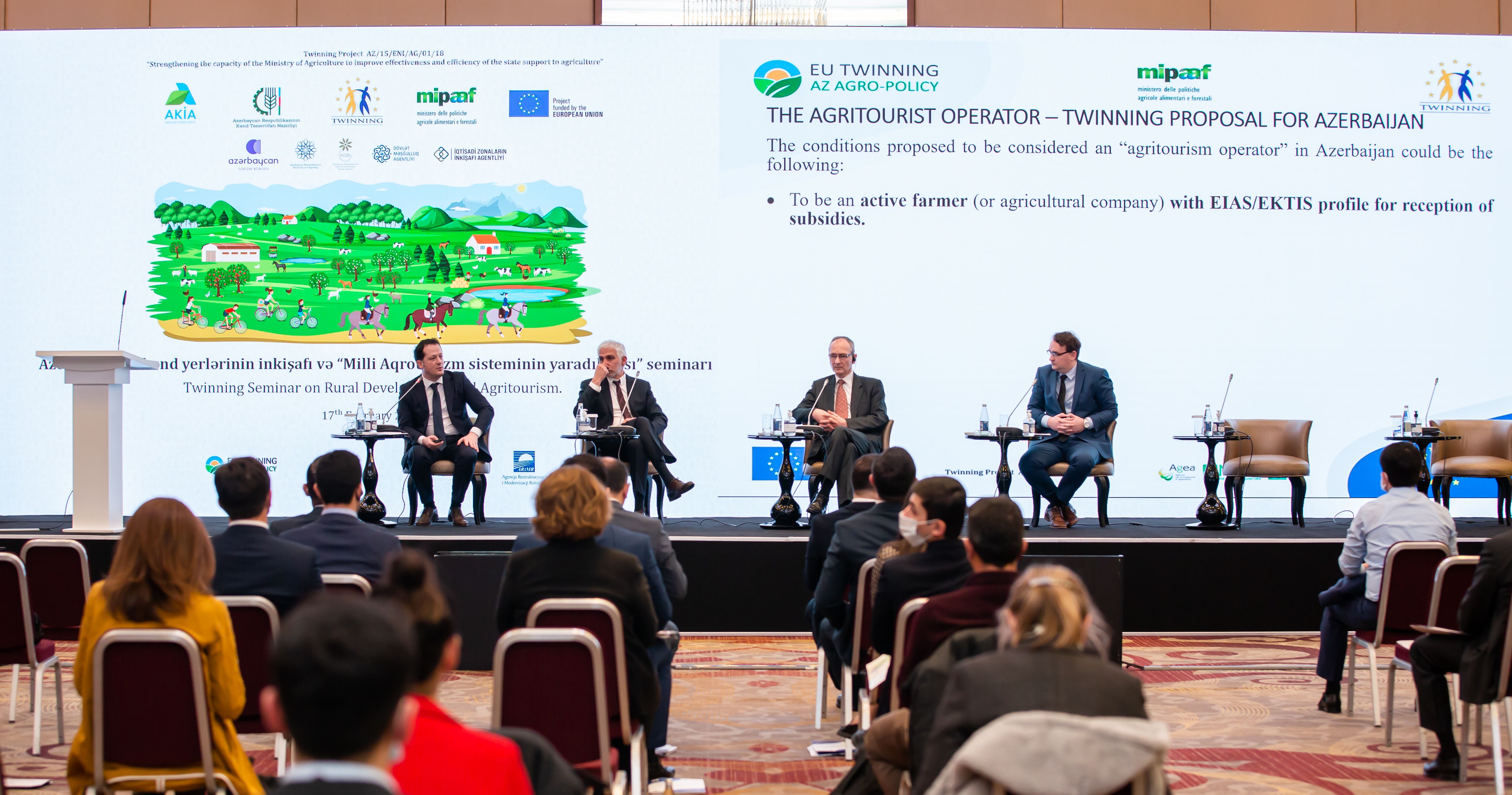 Twinning Seminar on “Introducing a Rural Development framework and setting-up a national Agritourism system in Azerbaijan”, Baku, 17th February 2022. 
